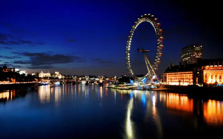 London Eye At Night as a phone lock screen