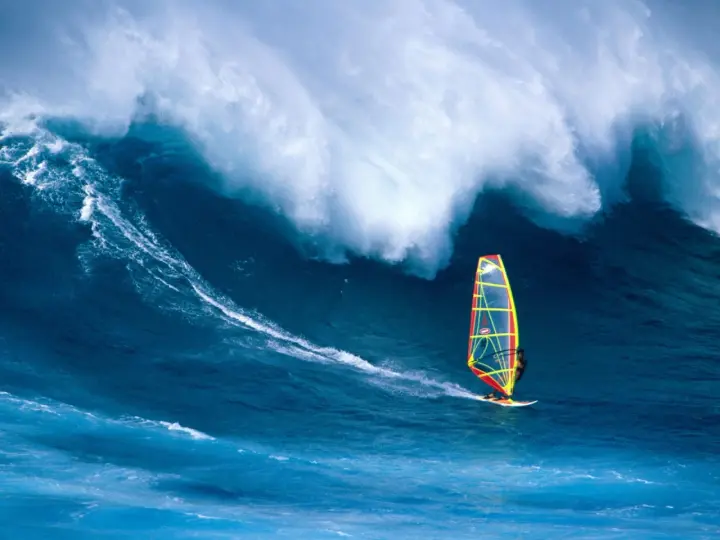 Windsurfer in Ocean as a phone lock screen