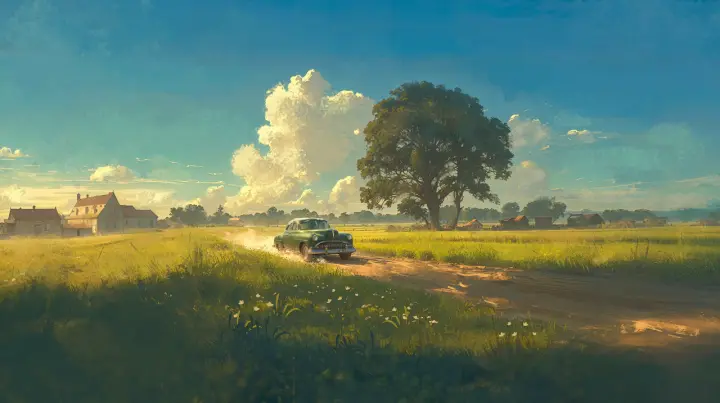 Drive Through Countryside as a phone lock screen