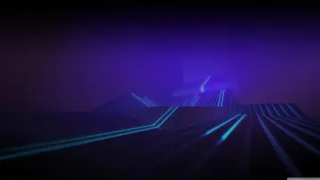 Neon Digital Landscape wallpaper