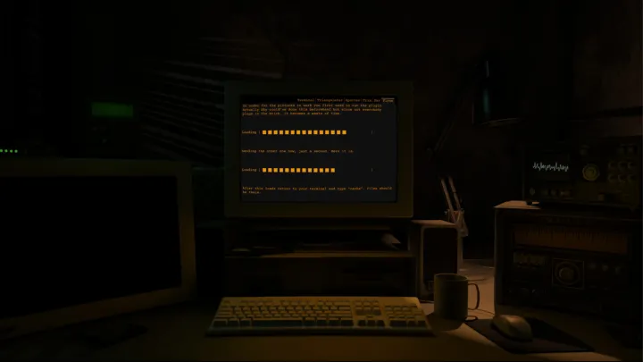 Retro Computer Terminal Night as a phone lock screen