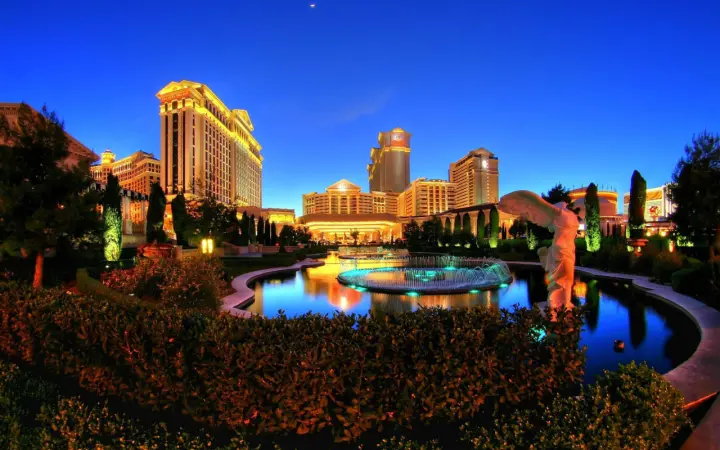 Evening Lights at Caesars Palace as a phone lock screen