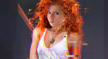 Digital Redhead Glitch wallpaper