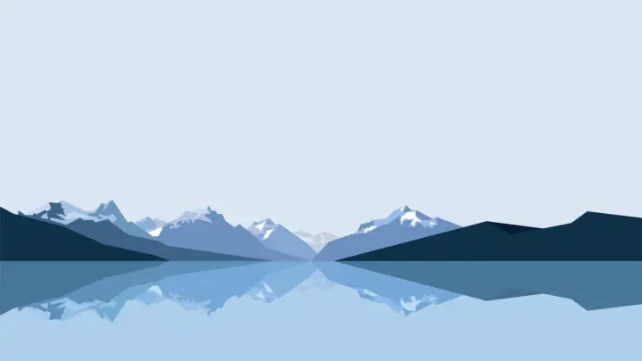 Silent Blue Mountain Reflections as a phone lock screen