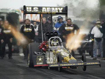 Army Dragster Launching Flames wallpaper