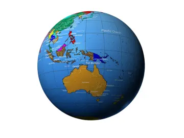 Globe Focused On Australia wallpaper