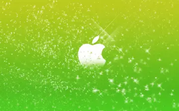 Glowing Green Apple Logo wallpaper