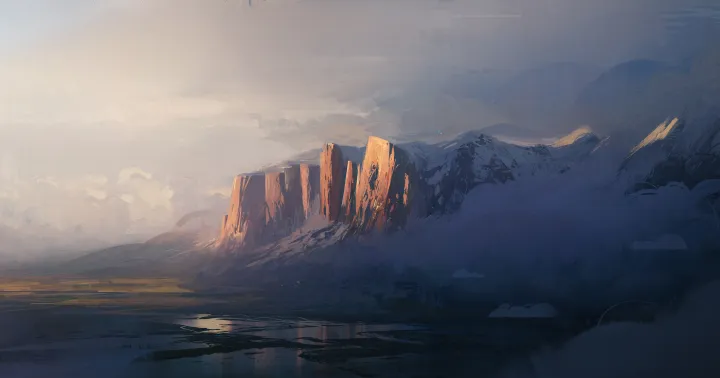 Sunlit Mountain Peaks as a phone lock screen