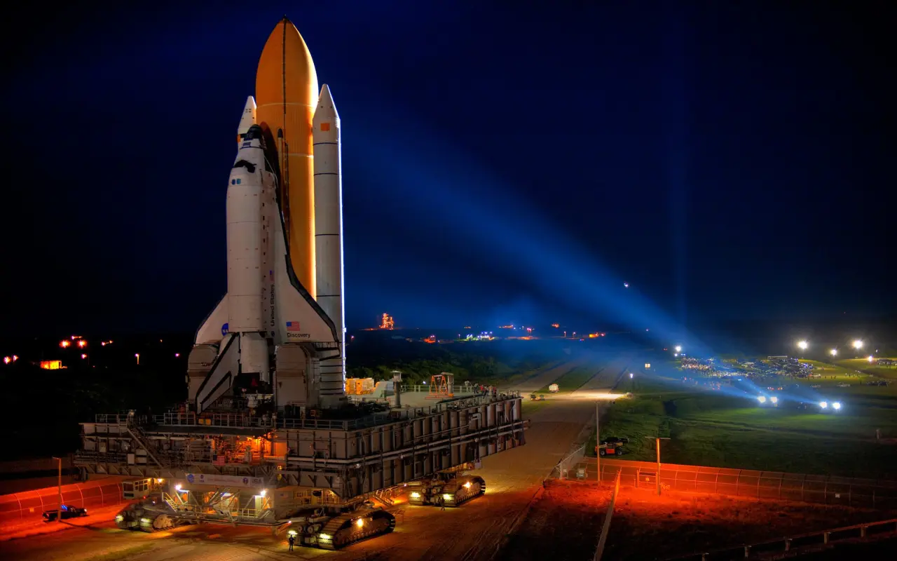 Ready for Launch at Night – black and brown desktop wallpaper, 2200×1375