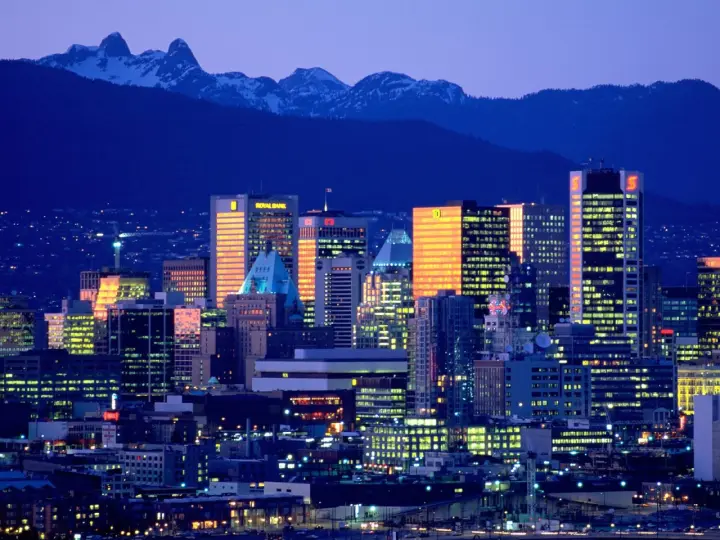 Evening Skyline And Mountains as a phone lock screen