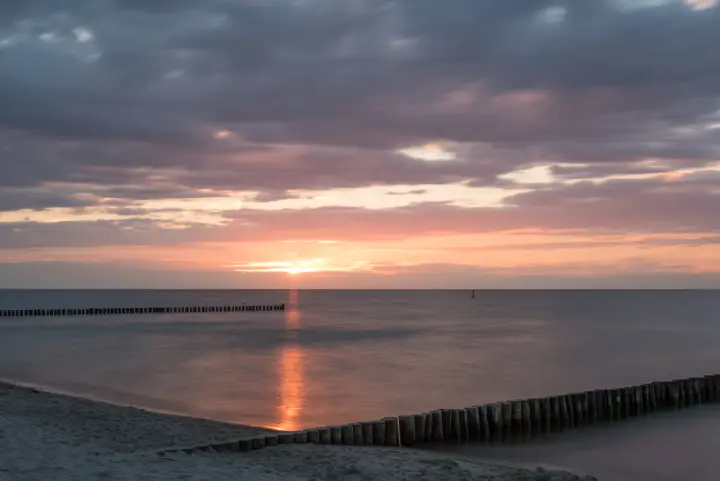 Quiet Coastal Sunset as a phone lock screen