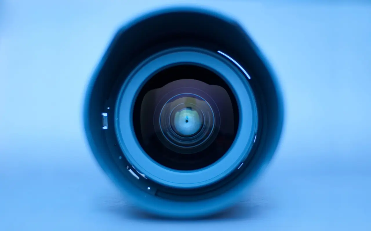 Blue Camera Lens Focus – blue desktop wallpaper, 2560×1600
