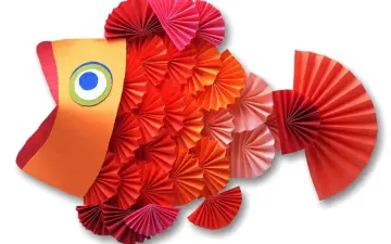 Crimson Paper Fish Craft wallpaper