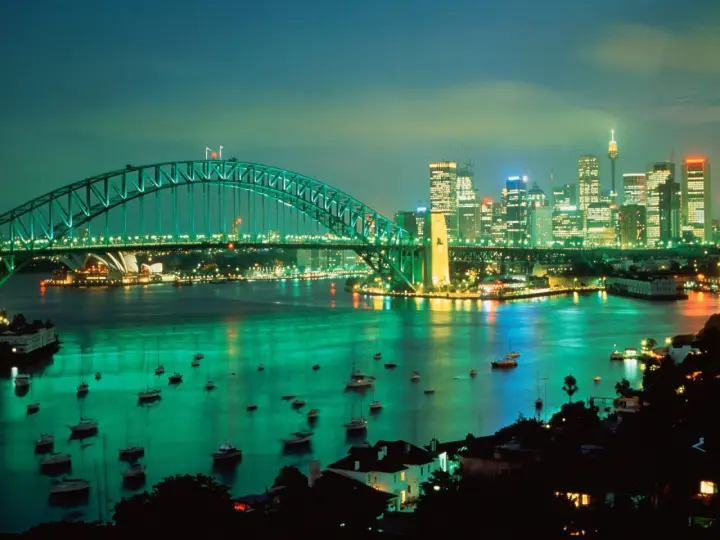 Emerald Harbour Night View as a phone lock screen