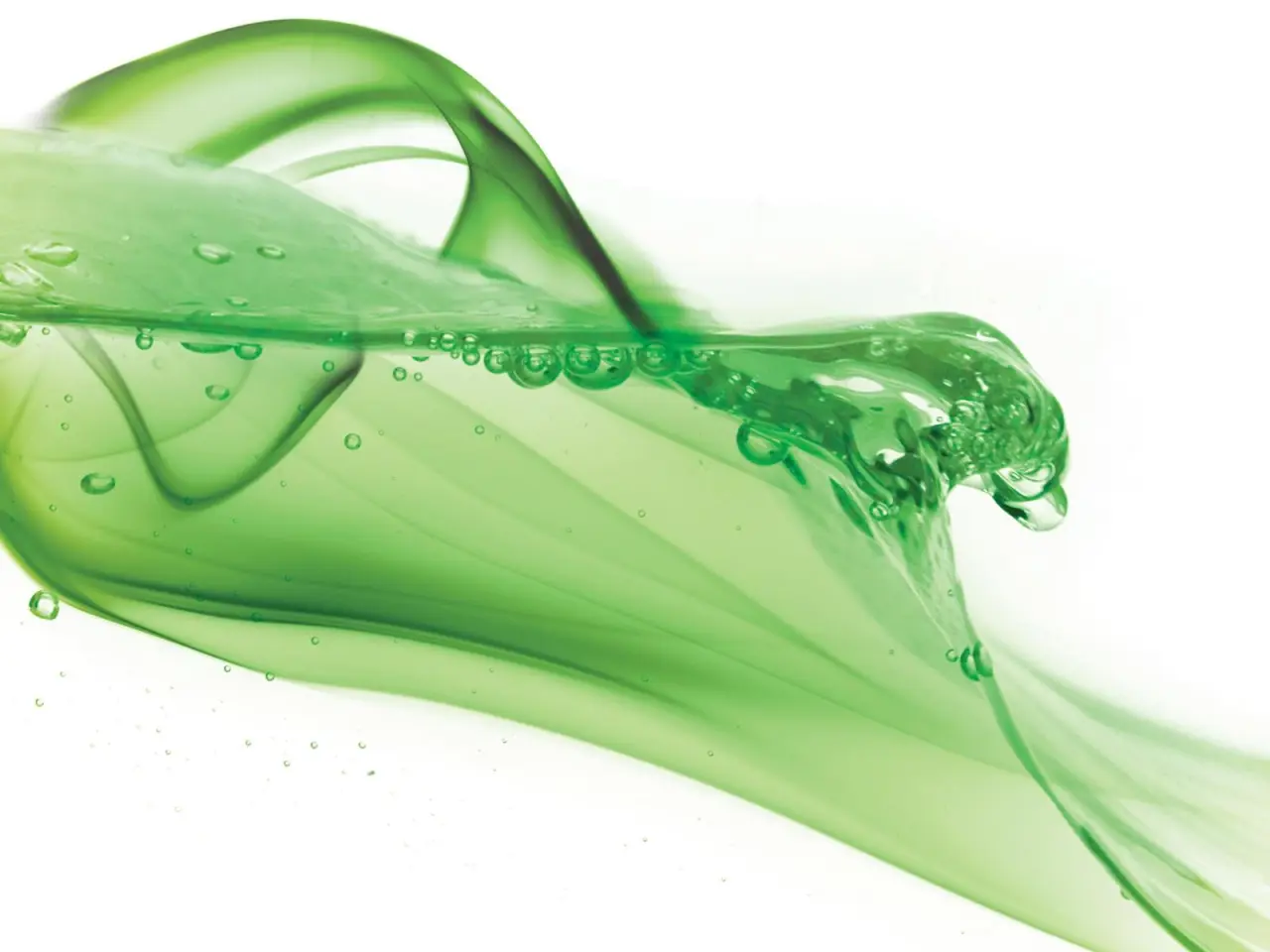Fluid Green Motion – white and green desktop wallpaper, 1600×1200