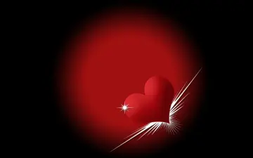 Gleaming Red Heart wallpaper