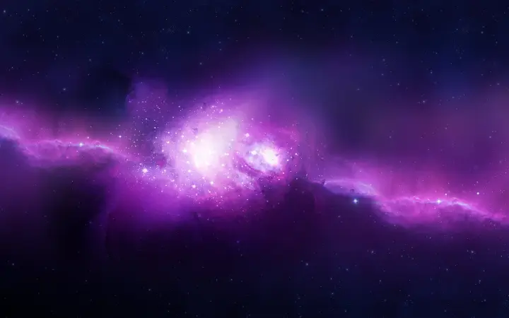 Purple Cosmic Nebula Glow as a phone lock screen