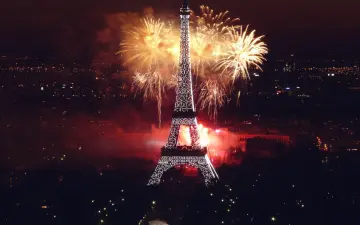 Parisian Nights Fireworks Display wallpaper