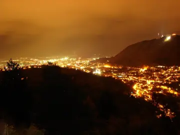 Golden City Lights At Night wallpaper