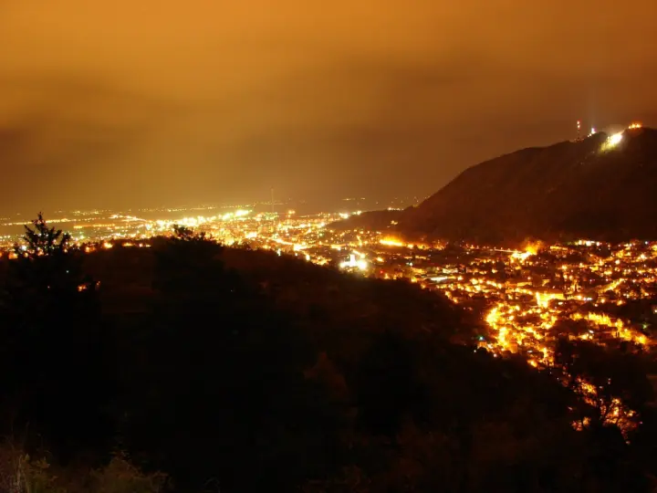 Golden City Lights At Night as a phone lock screen