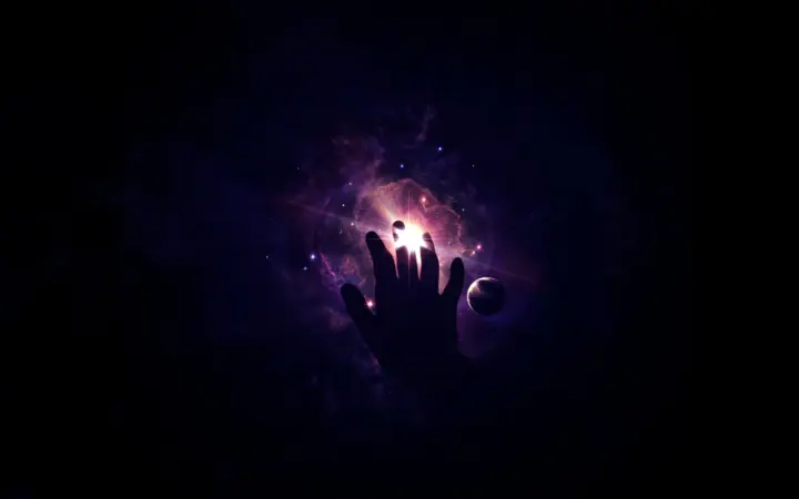 Touching The Cosmos as a phone lock screen