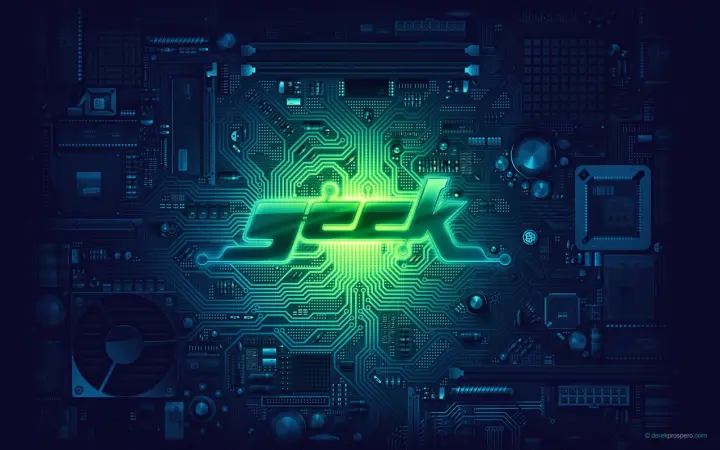 Neon Circuit Board as a phone lock screen