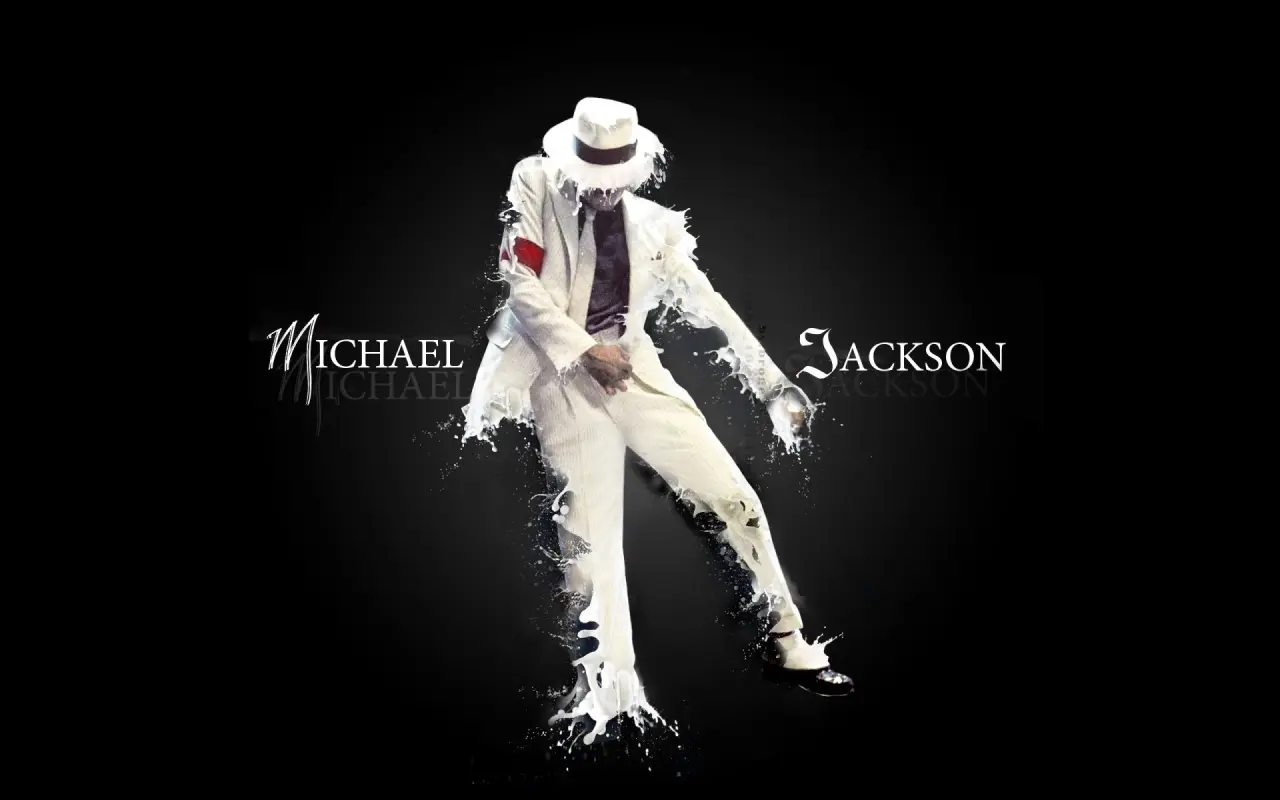 King of Pop Splatter – black and grey desktop wallpaper, 1920×1200