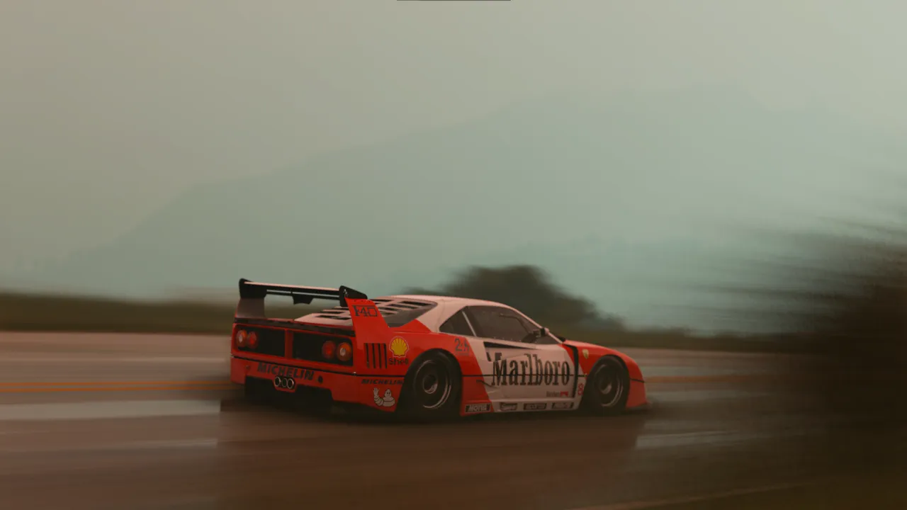 Red Racing Legend in Motion – orange and grey desktop wallpaper, 3840×2160