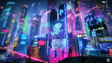 Neon Metropolis Night wallpaper