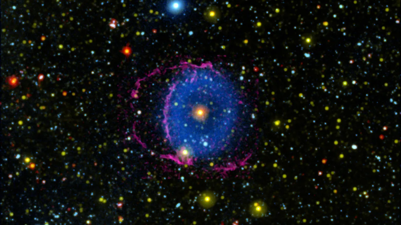 The Blue Ring Nebula – black and blue desktop wallpaper, 4791×2695