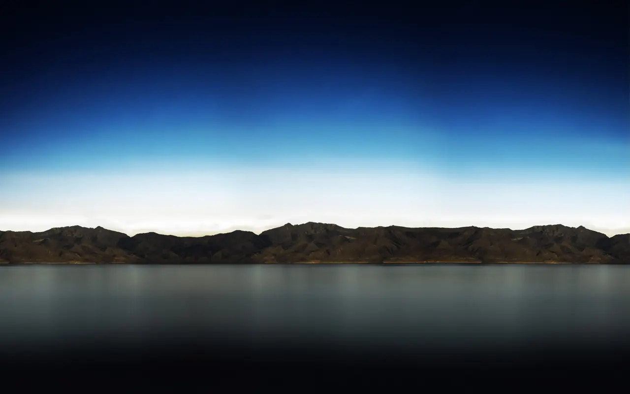 Silent Waters Under Blue Skies – black and purple desktop wallpaper, 2560×1600