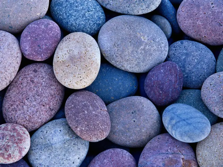 Smooth River Pebbles as a phone lock screen