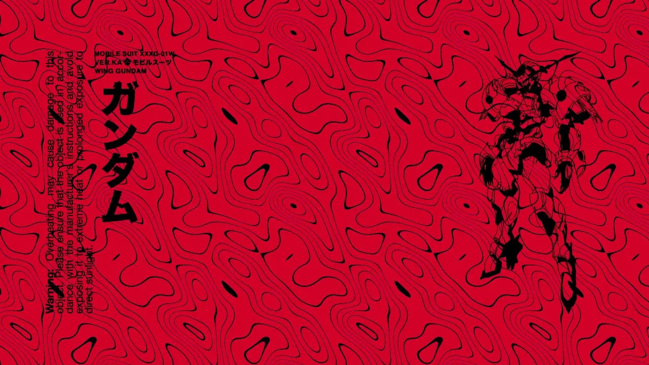 Gundam Contour Red Background – red and brown desktop wallpaper, 7680×4320