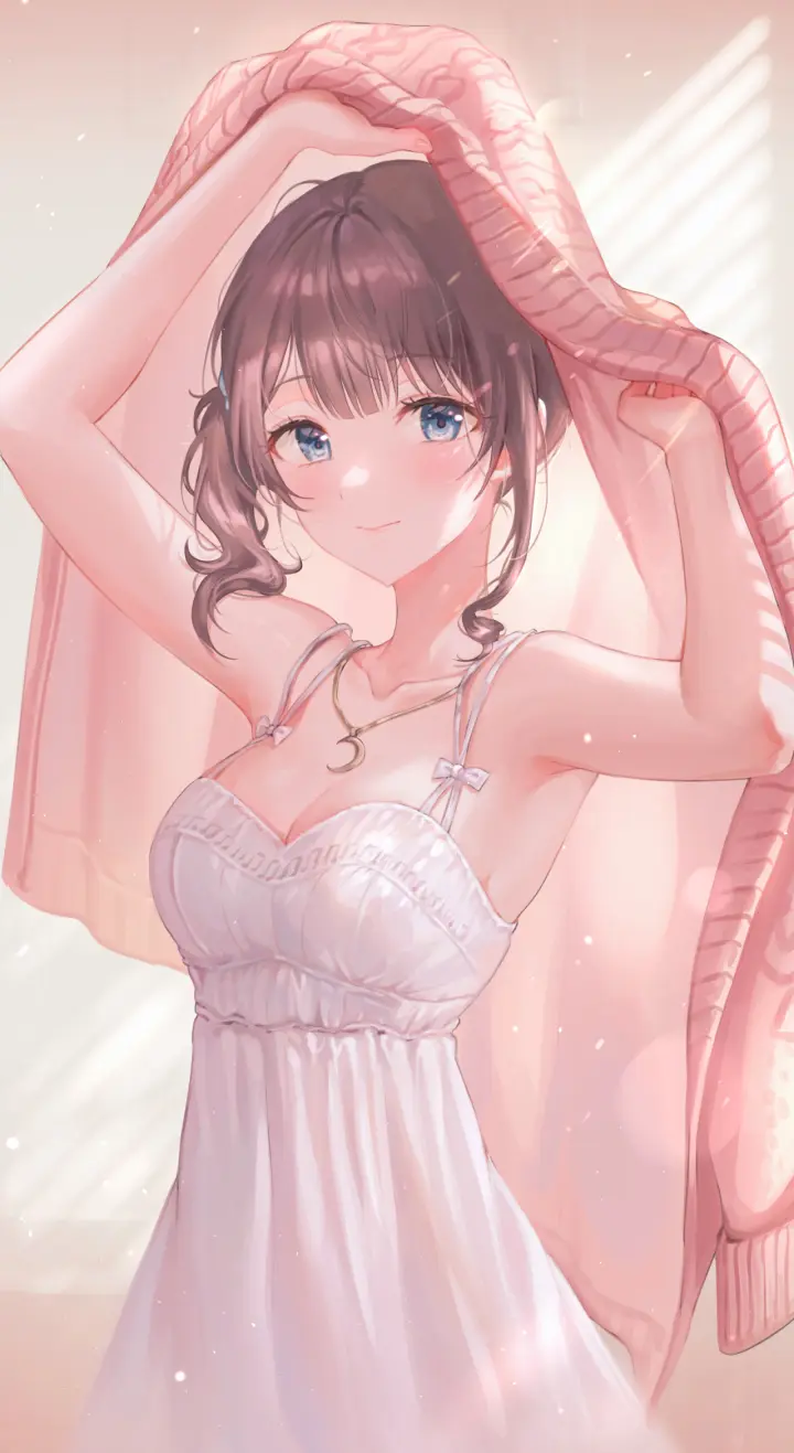 Morning Warmth – pink and white phone wallpaper, 1640×3000