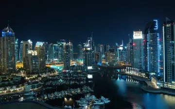 Neon Lights Of Dubai wallpaper