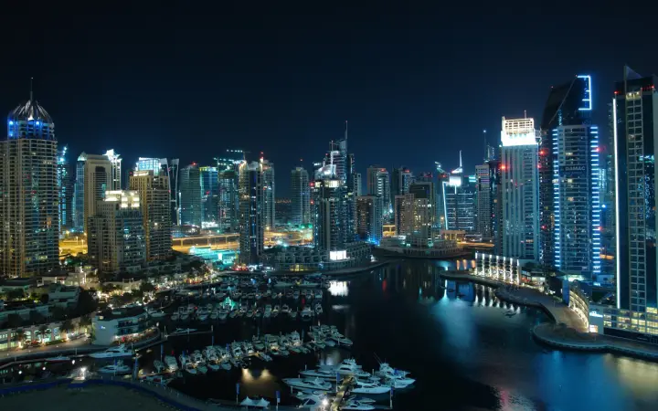 Neon Lights Of Dubai as a phone lock screen