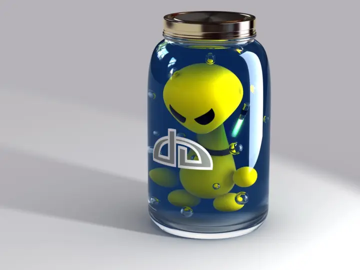 Alien in a Jar as a phone lock screen