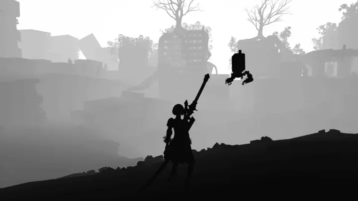 Silent City Ruins as a phone lock screen