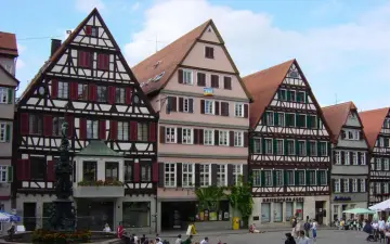 Traditional European Half Timbered Houses wallpaper