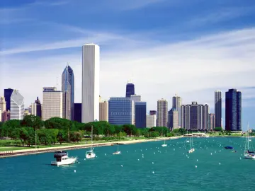 Chicago Skyline And Harbor wallpaper