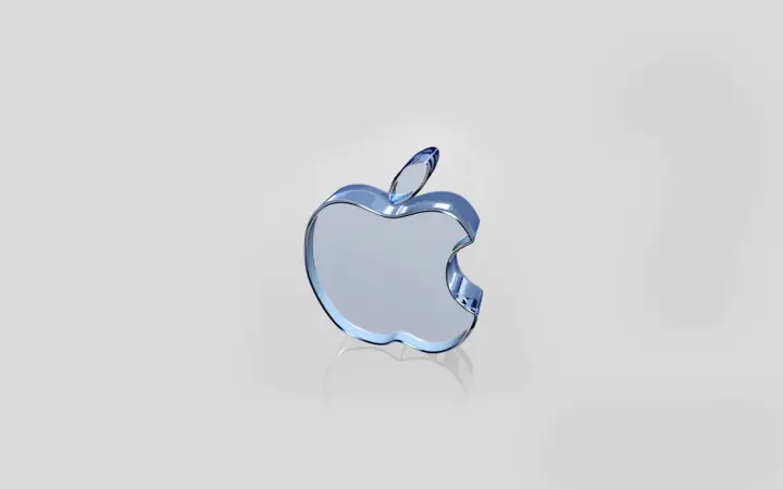 Glass Apple Logo as a phone lock screen