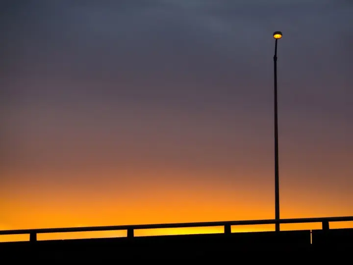 Lone Streetlight at Dusk as a phone lock screen