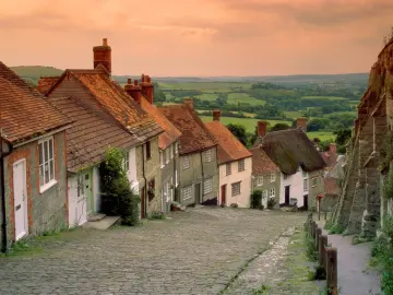 Old English Village Street wallpaper