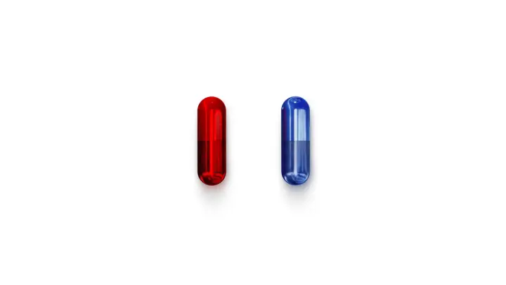 Red Or Blue Pill as a phone lock screen