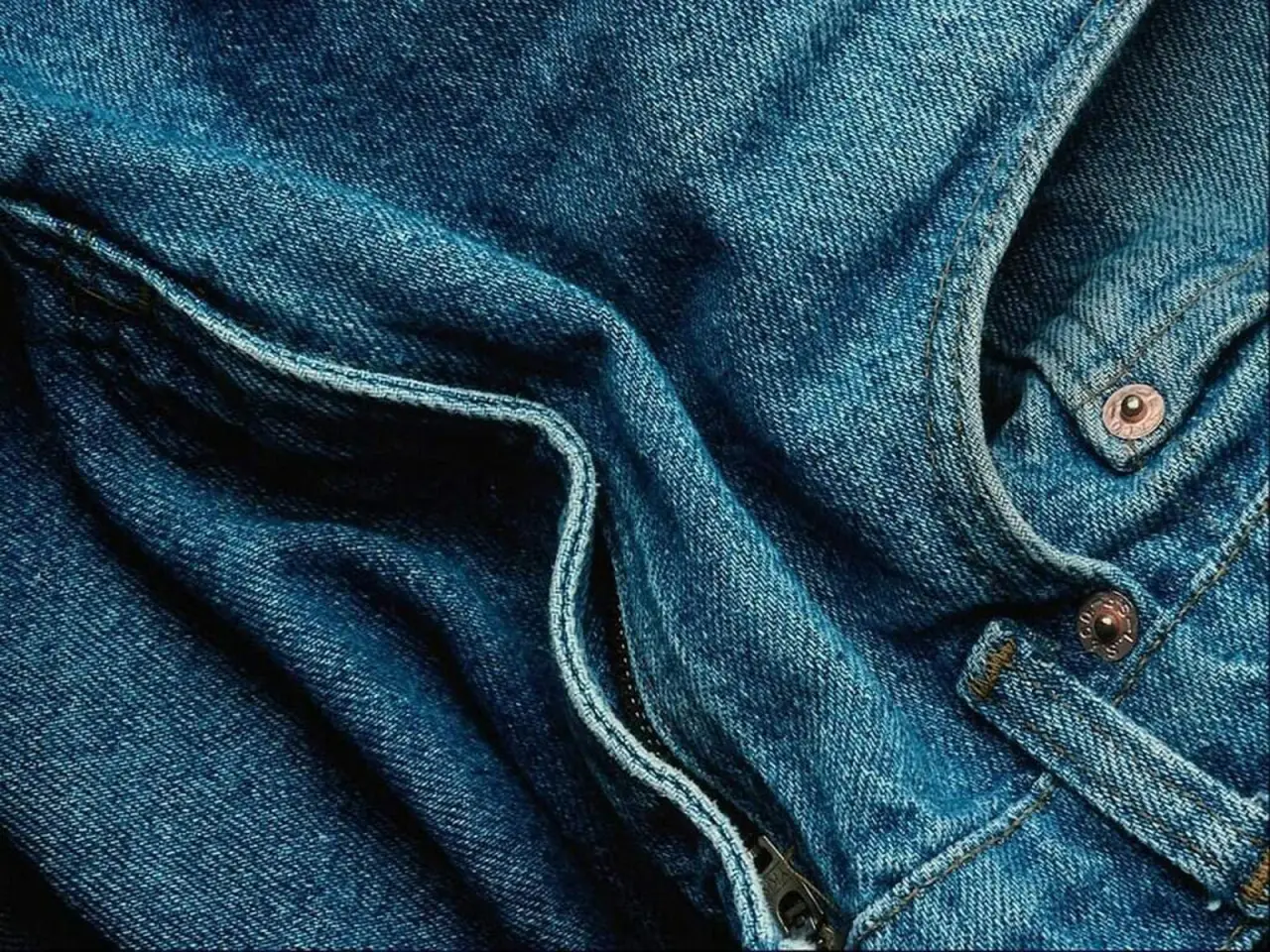 Rugged Blue Denim Texture – grey and black desktop wallpaper, 1600×1200