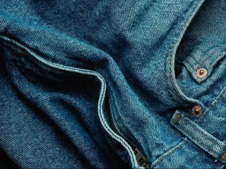 Rugged Blue Denim Texture as a phone lock screen