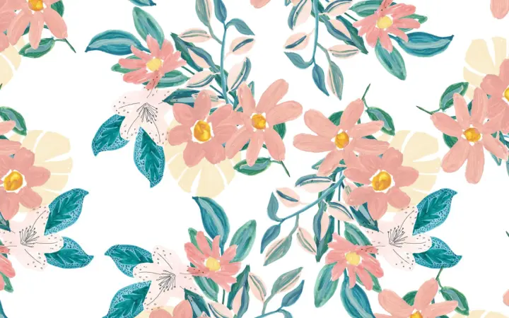 Pink Floral Pattern as a phone lock screen