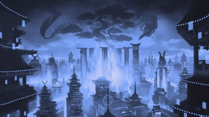 Dragon Over Ancient City as a phone lock screen