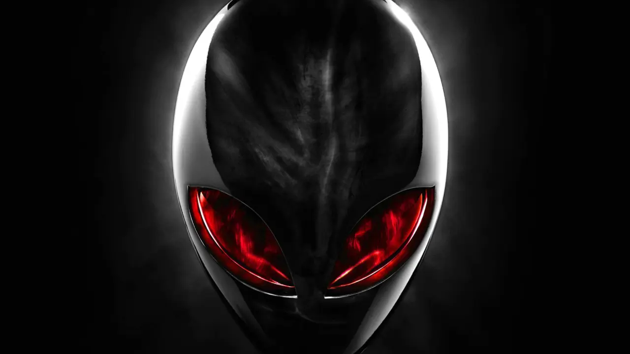 Glow Of The Alien – black and grey desktop wallpaper, 1920×1080