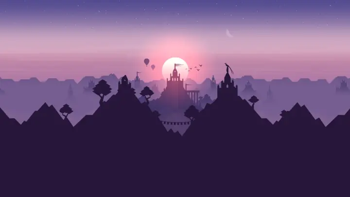 Purple Kingdom at Sunset as a phone lock screen